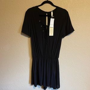 Romper with Lace up Front